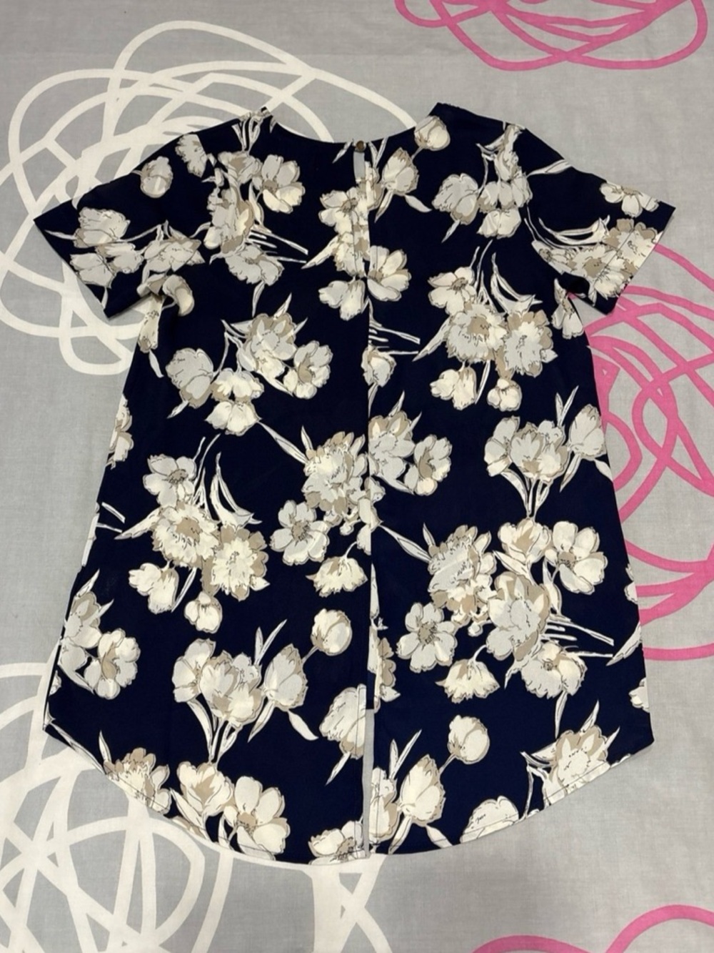 Sienna Sky Navy Blue Floral Blouse - Picture 3 of 5